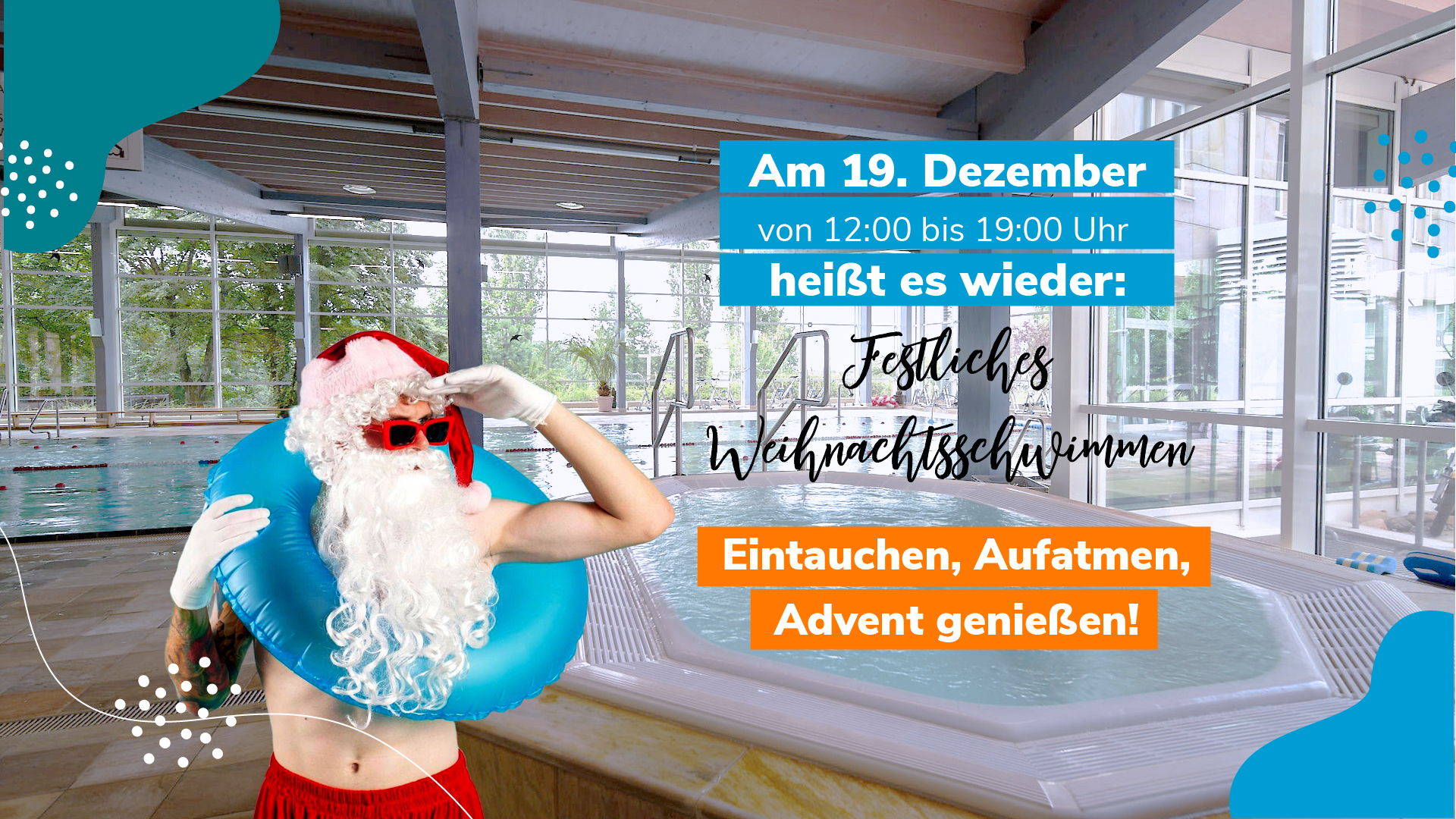 Weihnachtsschwimmen im Gesundheitszentrum