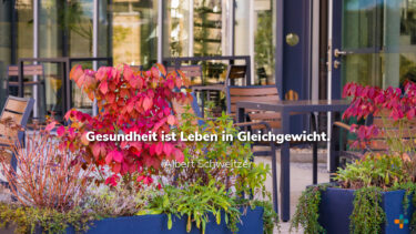 Gesundheit beginnt mit Balance.